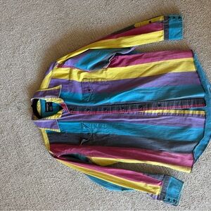 Vintage Wrangler Yellow and Blue Shirt